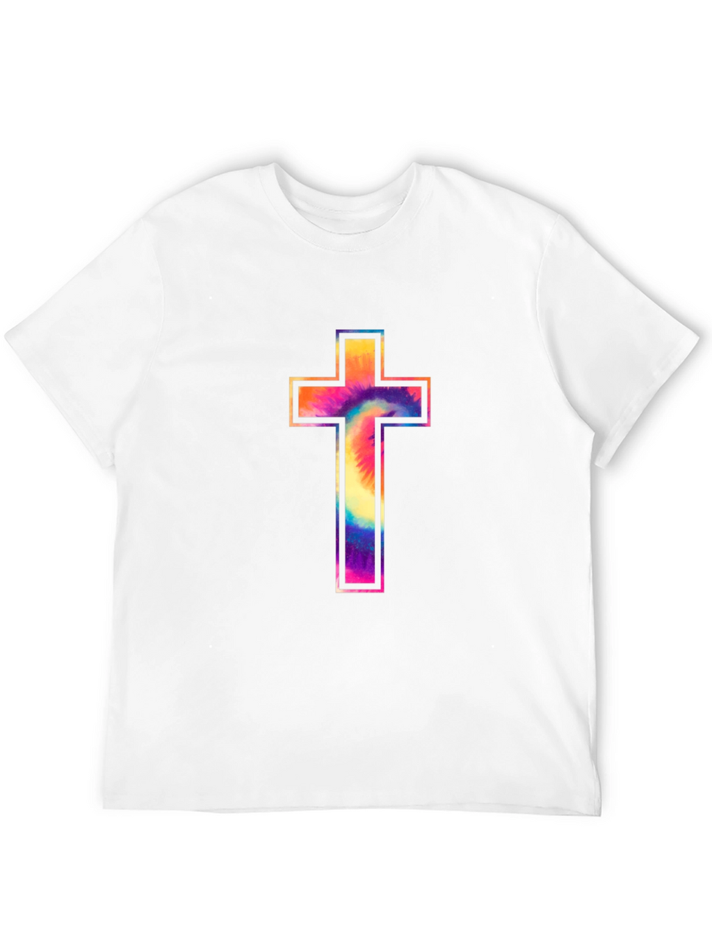 Tie-Dye Cross Graphic Tee - Stylish Christian Apparel