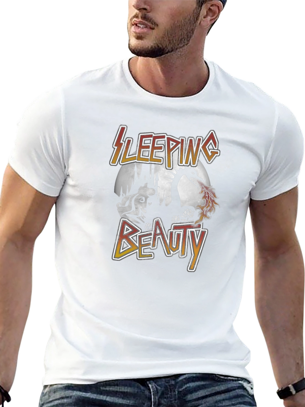 Sleeping Beauty Dragon Graphic Tee - Unisex Black T-Shirt