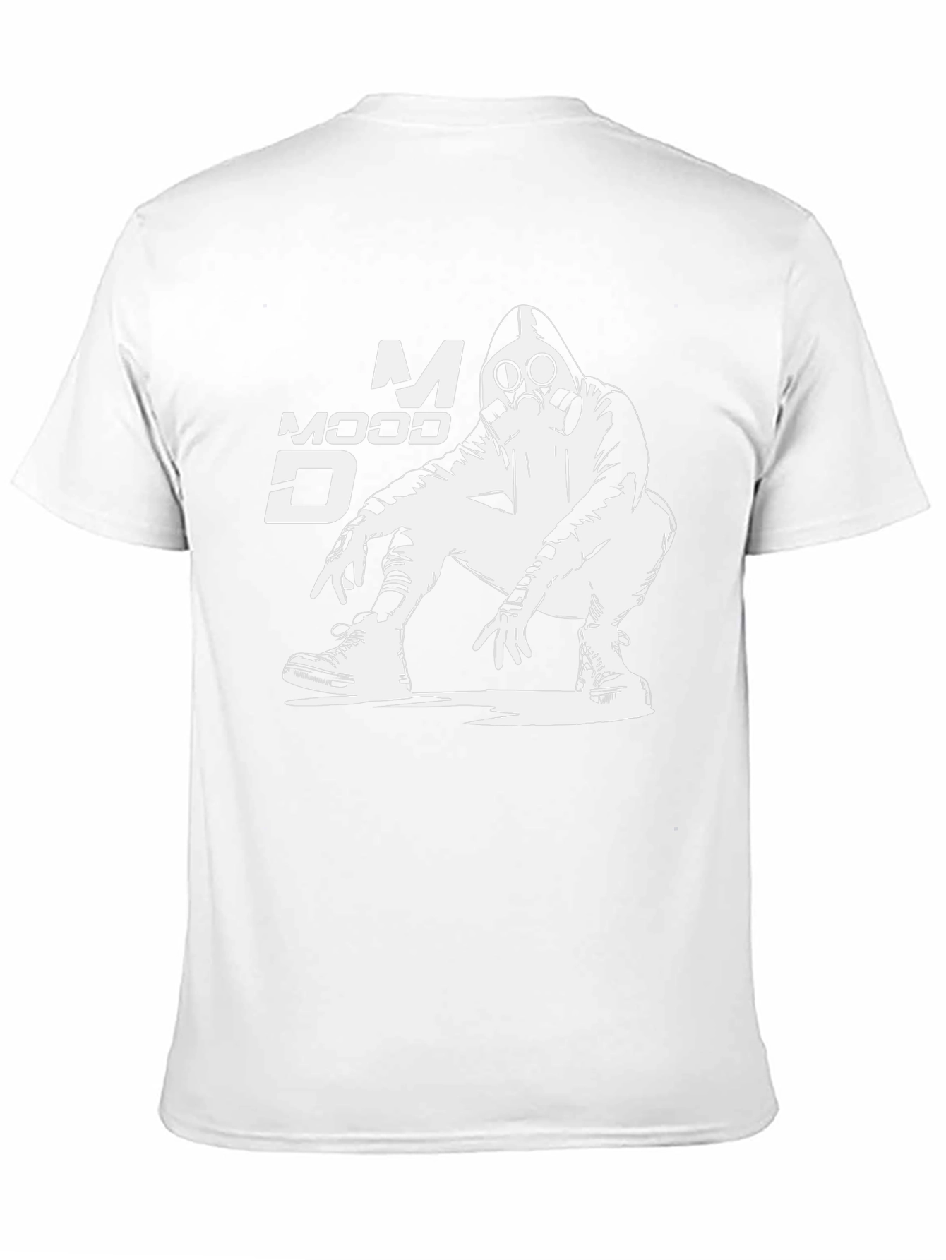 Mood Gas Mask Graphic Print Black T-Shirt