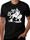 Mood Gas Mask Graphic Print Black T-Shirt