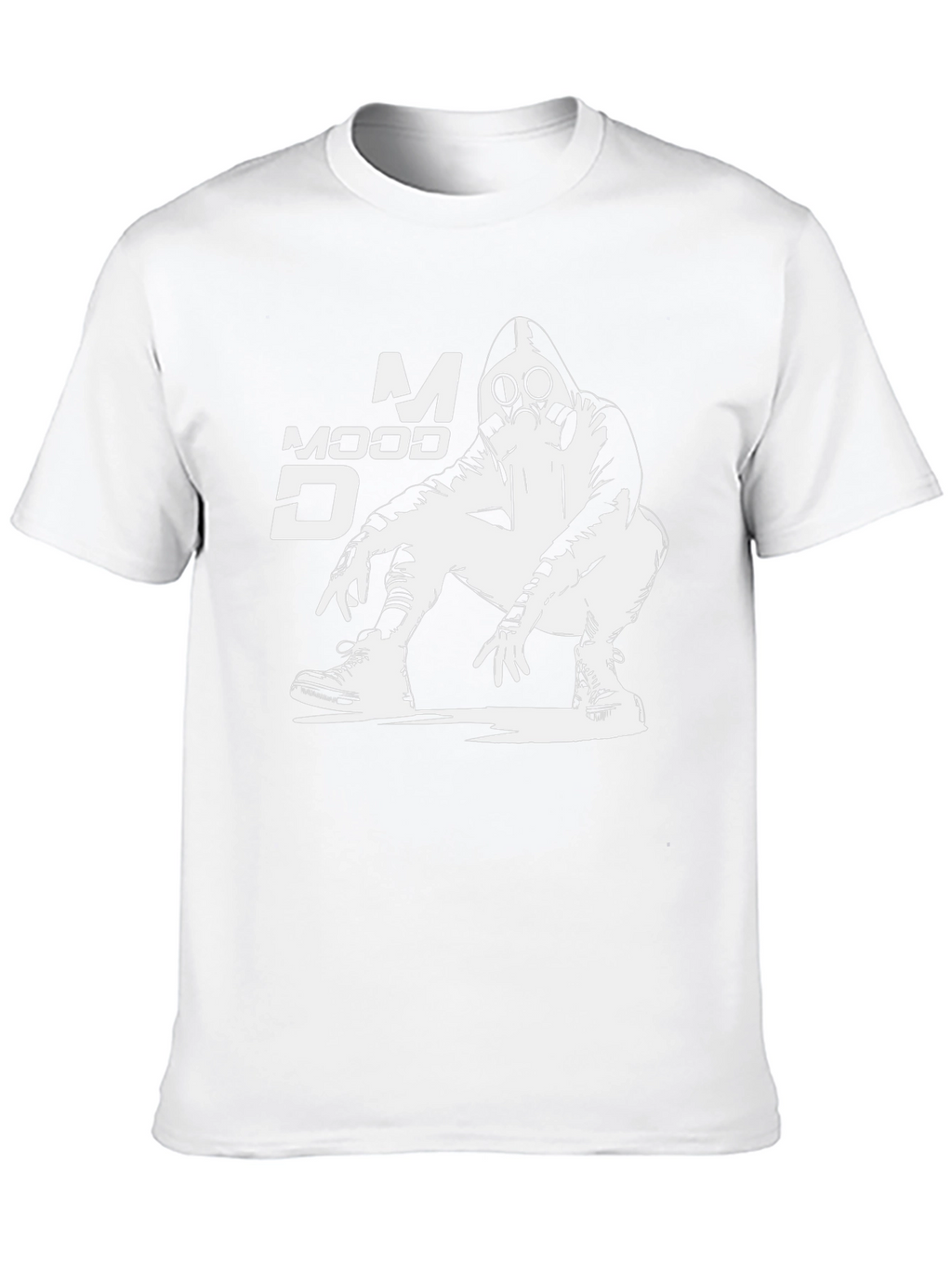 Mood Gas Mask Graphic Print Black T-Shirt