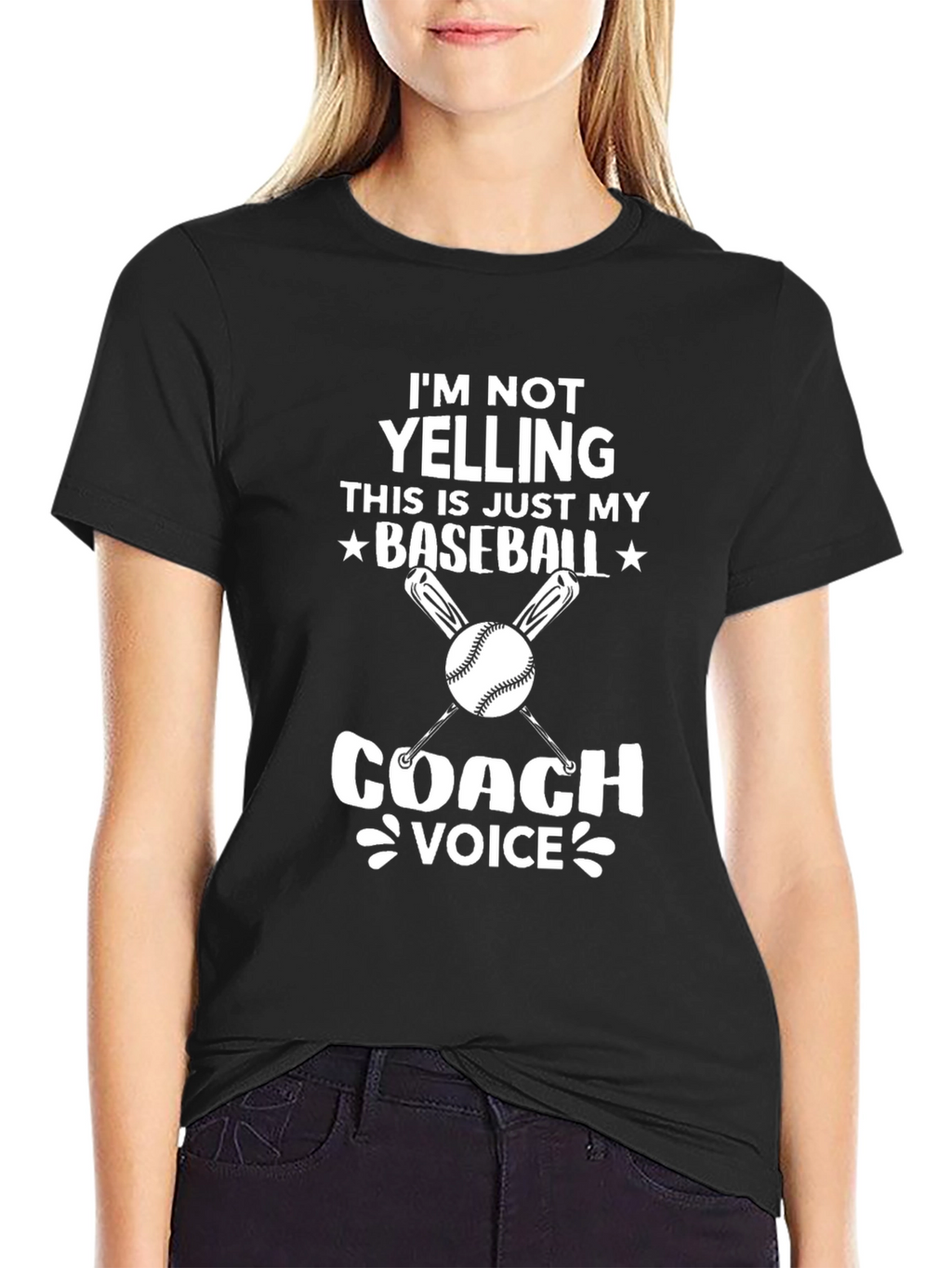 Baseball Coach T-Shirt - Im Not Yelling Tee