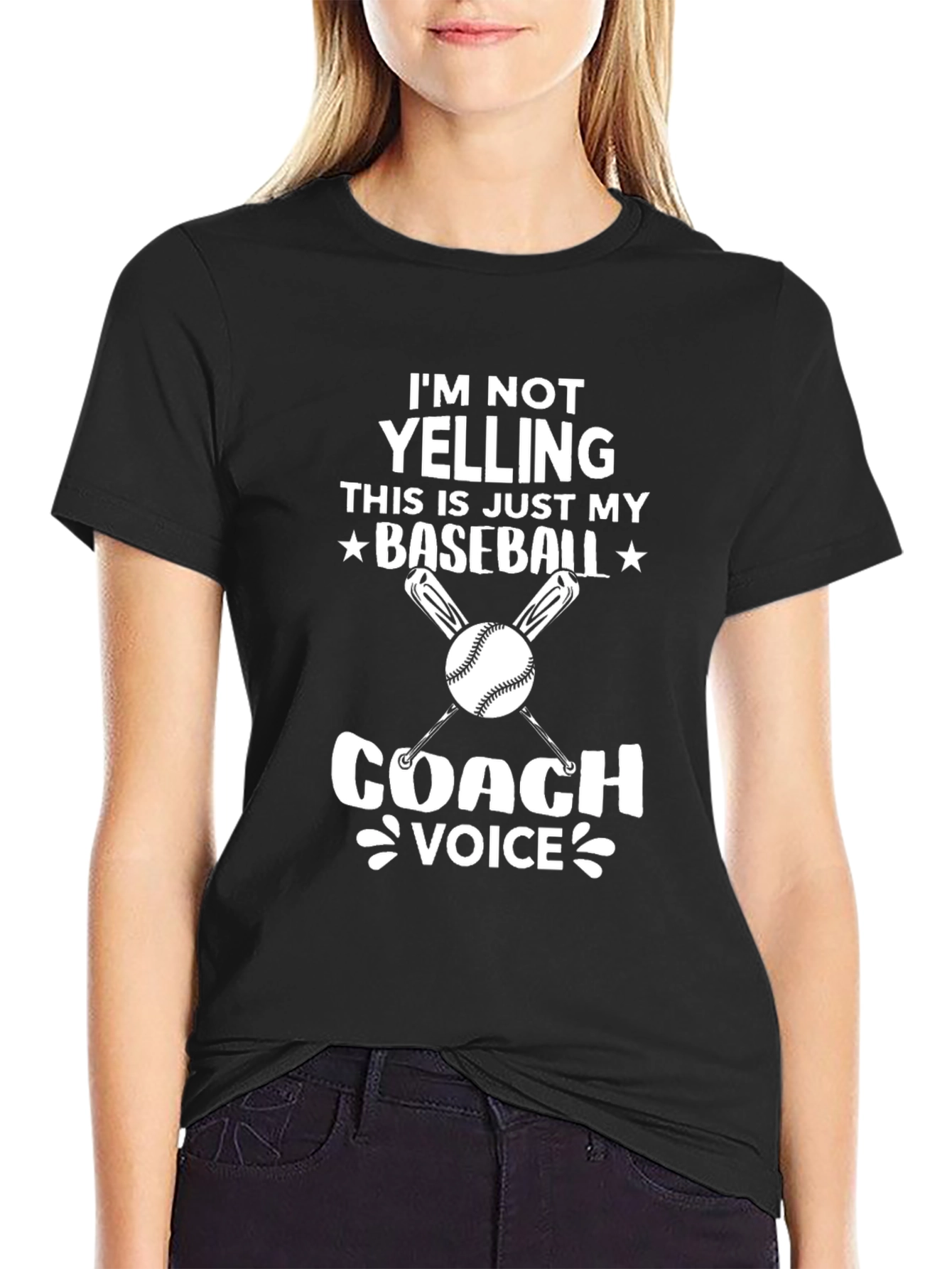 Baseball Coach T-Shirt - Im Not Yelling Tee