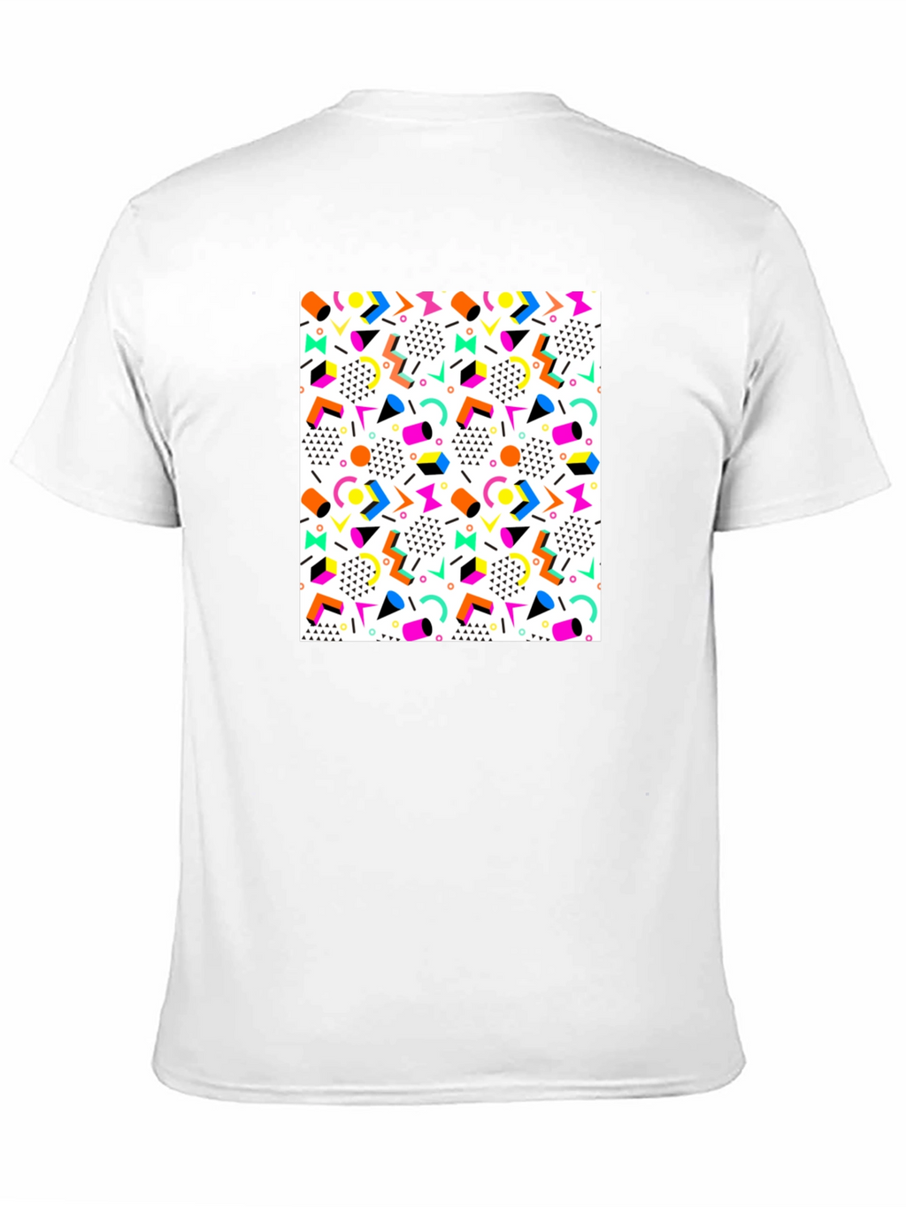 Retro Pattern Black T-Shirt