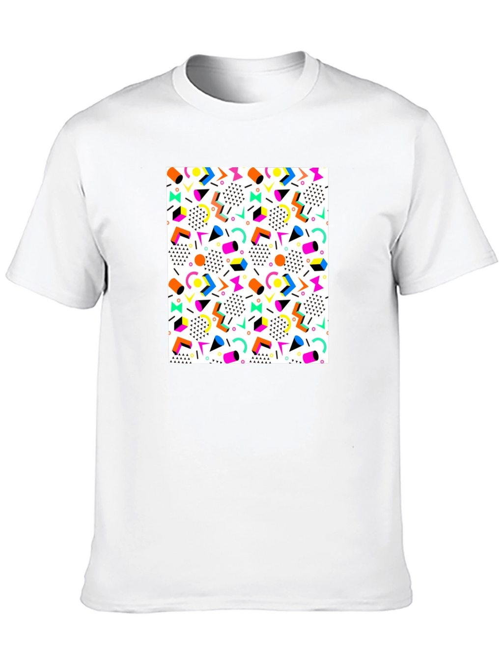 Retro Pattern Black T-Shirt