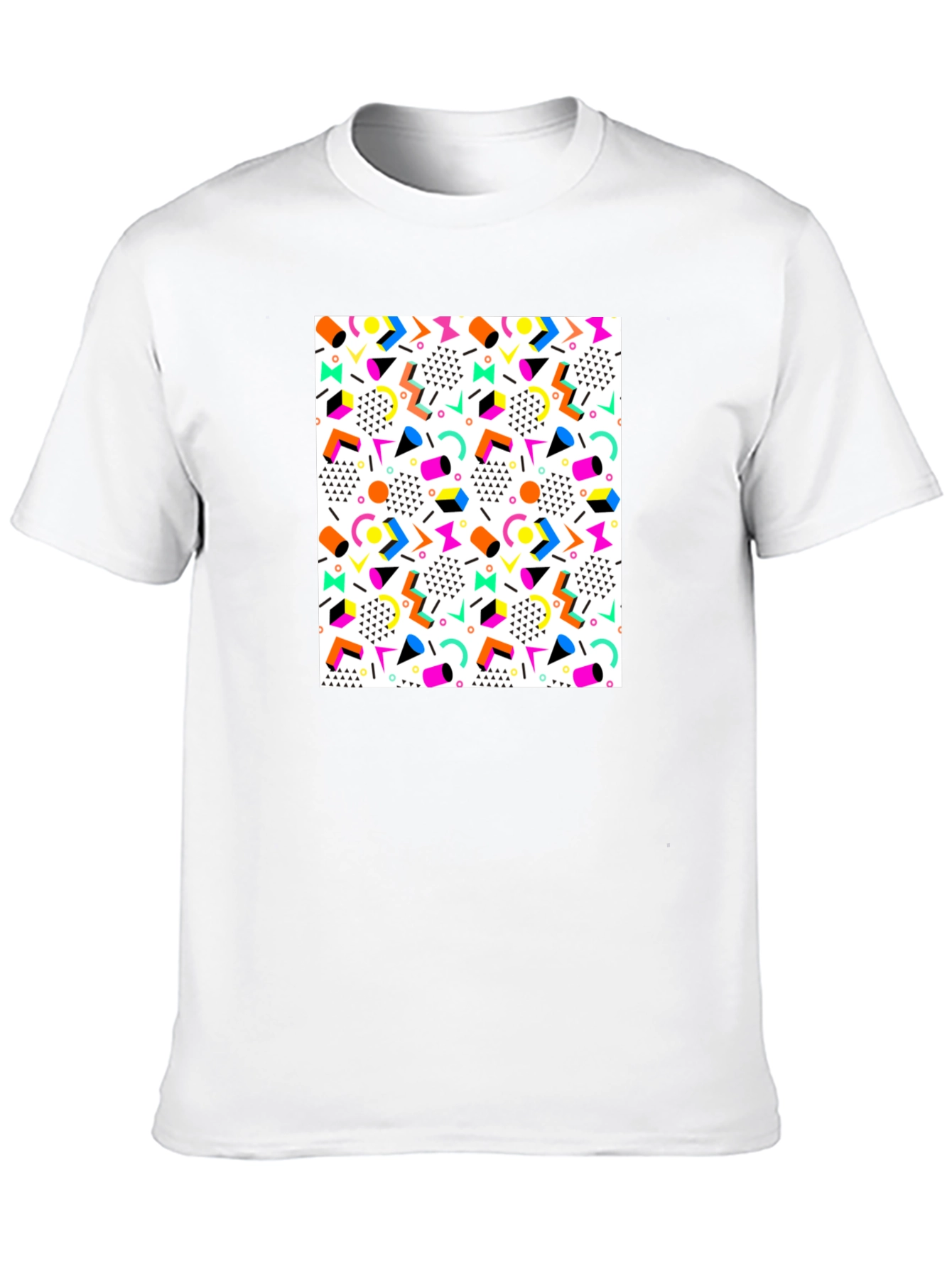 Retro Pattern Black T-Shirt