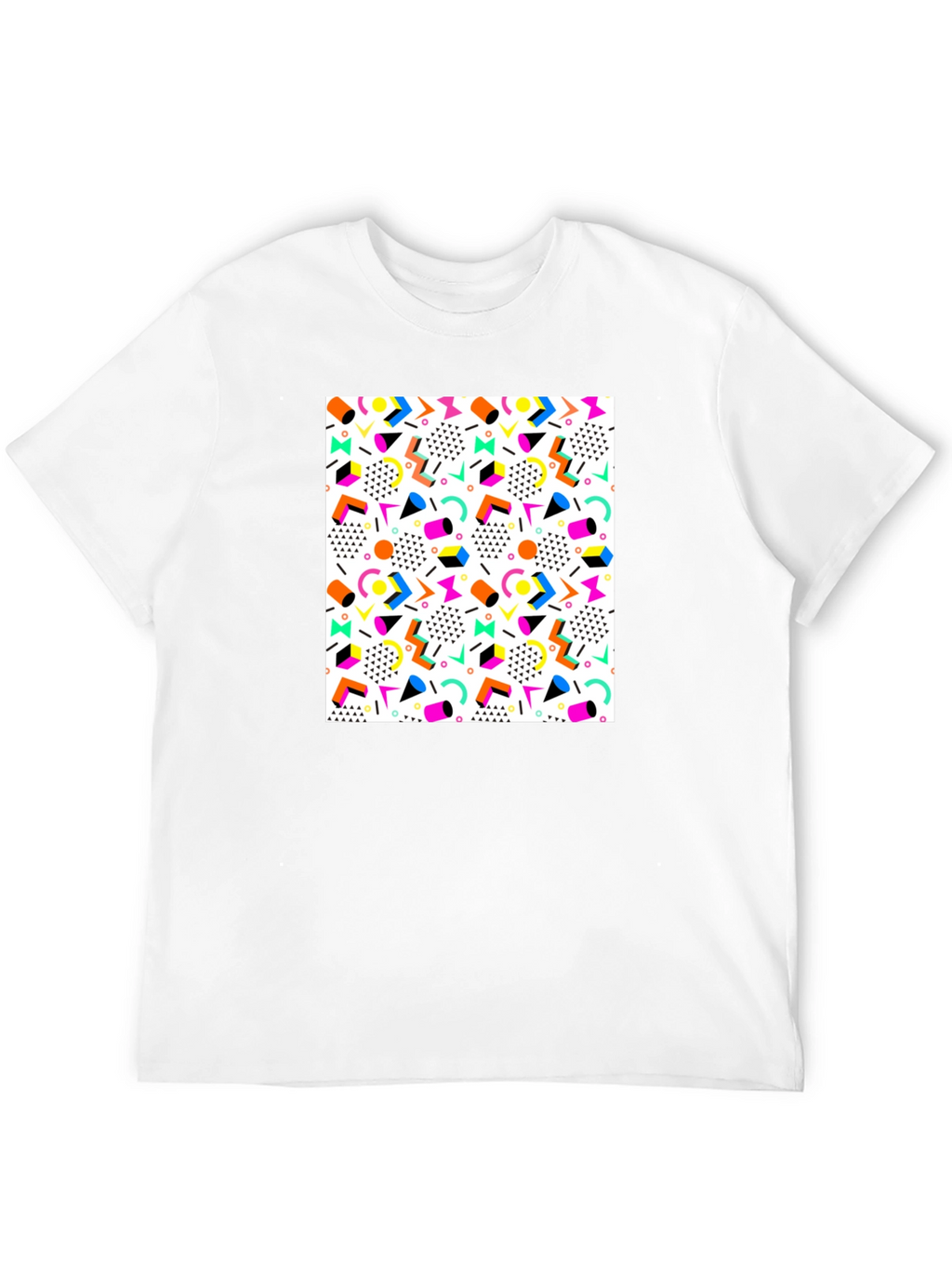 Retro Pattern Black T-Shirt