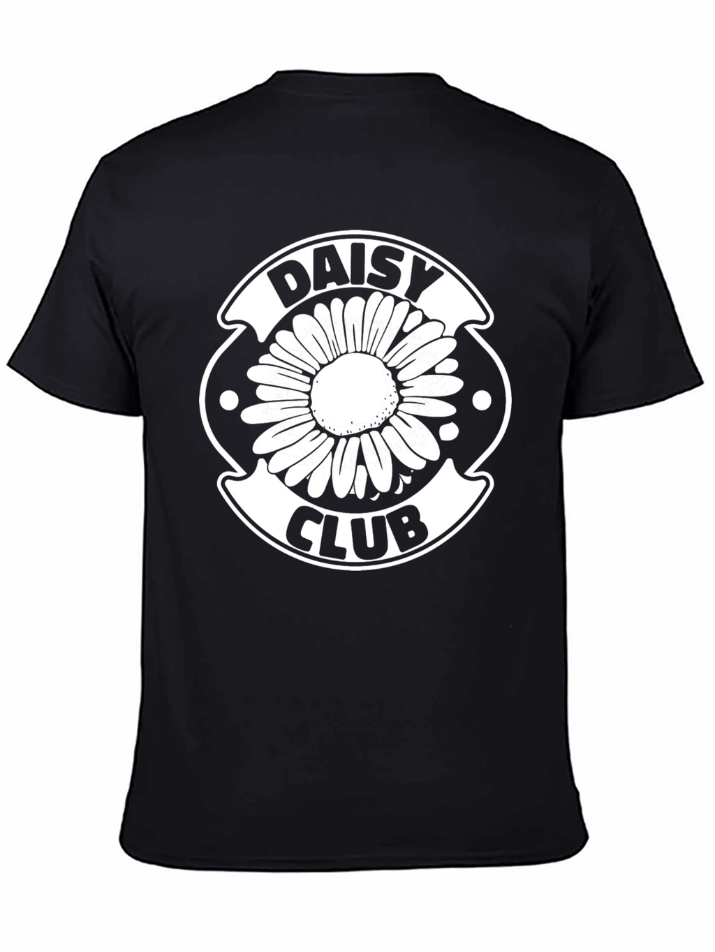 Daisy Club T-Shirt - Black Cotton Graphic Tee