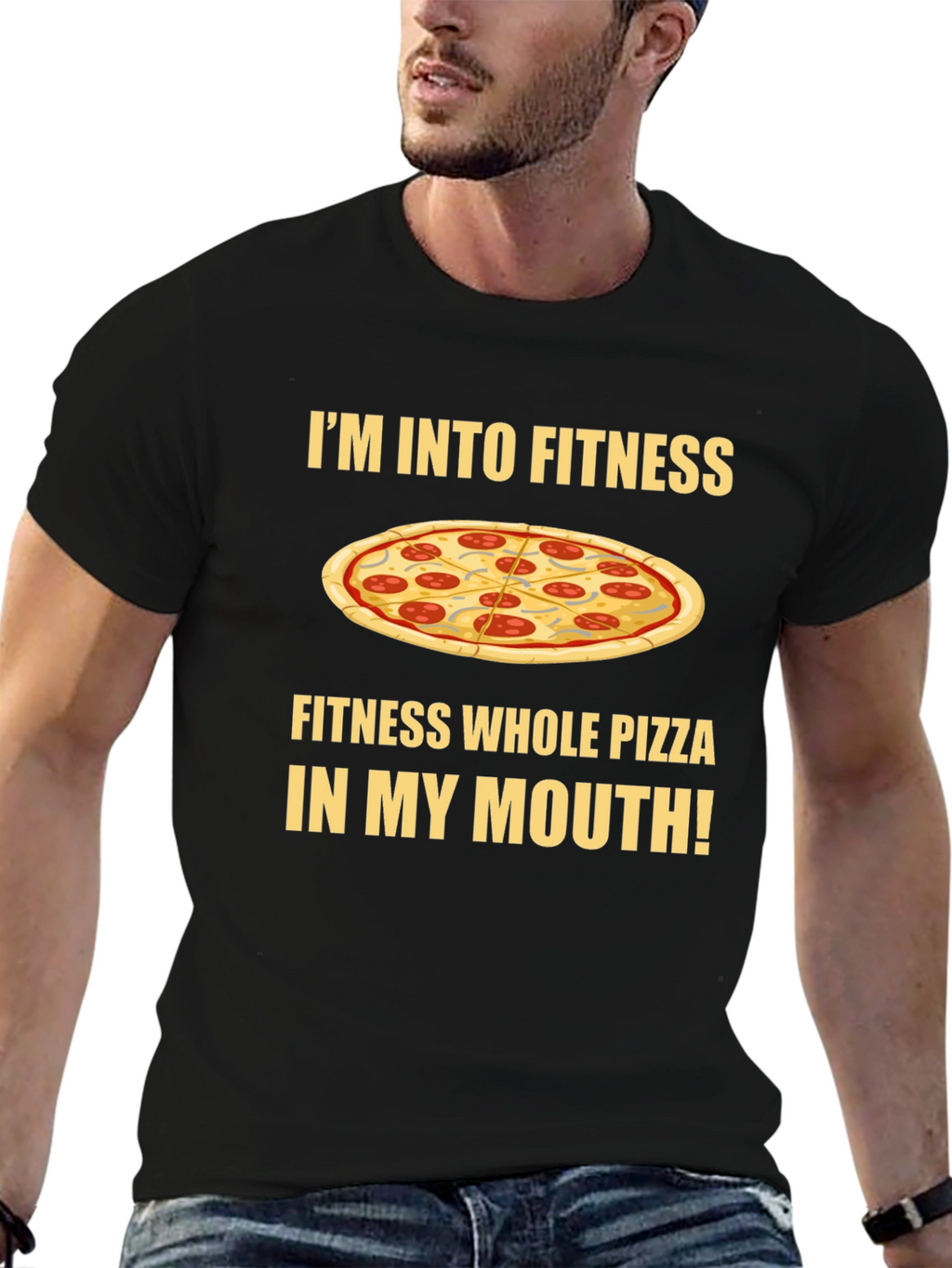 Fitness Whole Pizza T-Shirt - Foodie Apparel