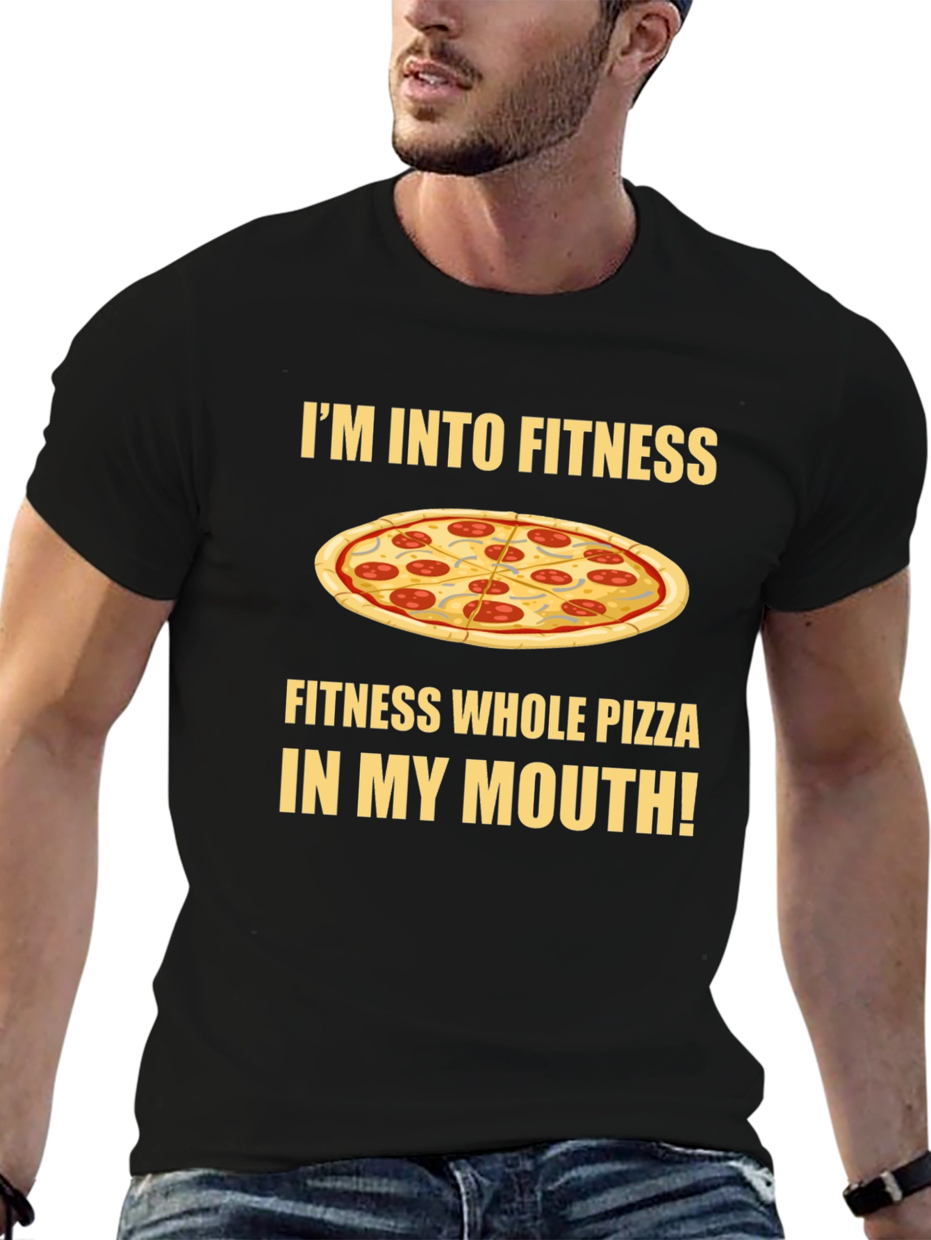 Fitness Whole Pizza T-Shirt - Foodie Apparel