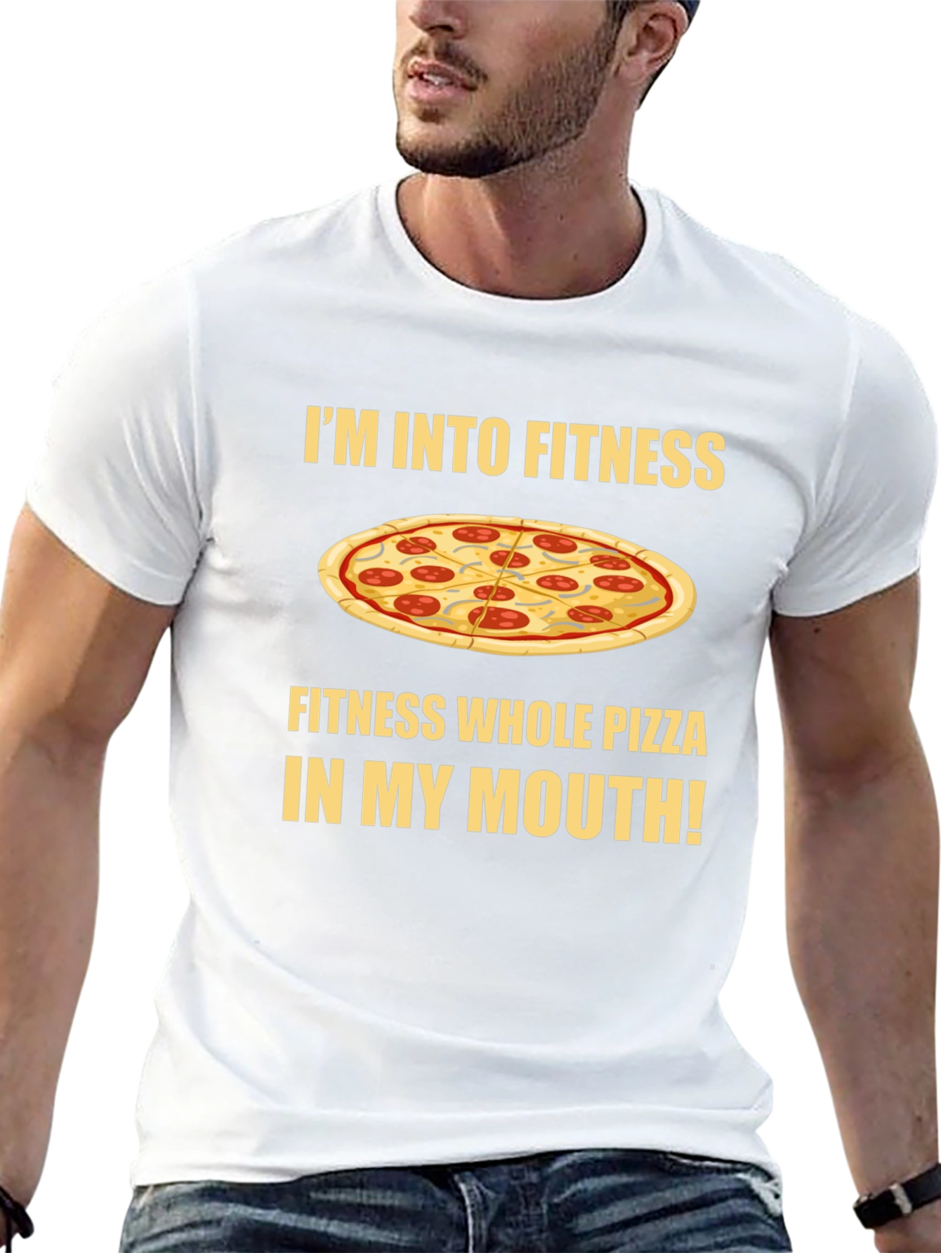 Fitness Whole Pizza T-Shirt - Foodie Apparel