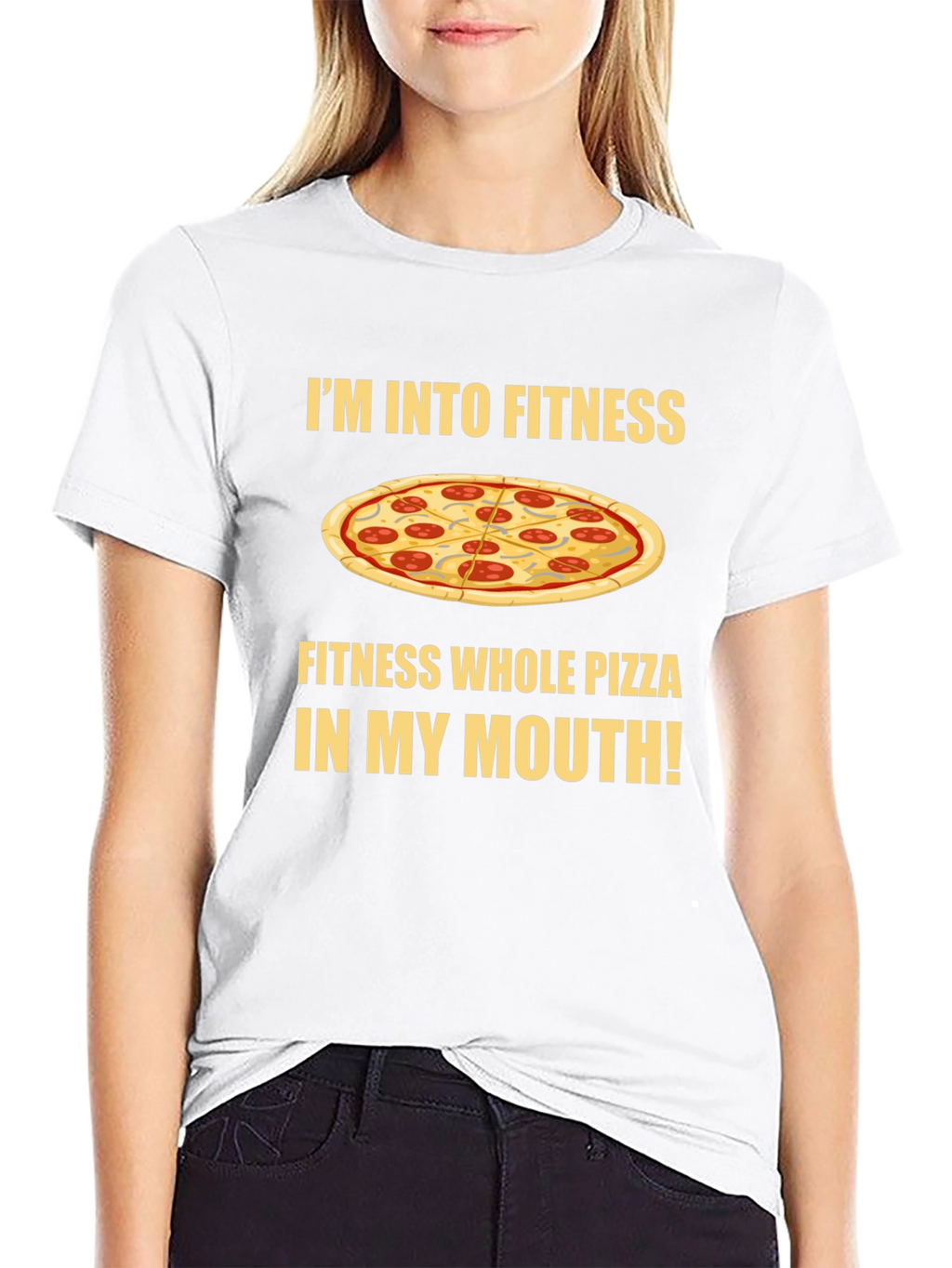 Fitness Whole Pizza T-Shirt - Foodie Apparel