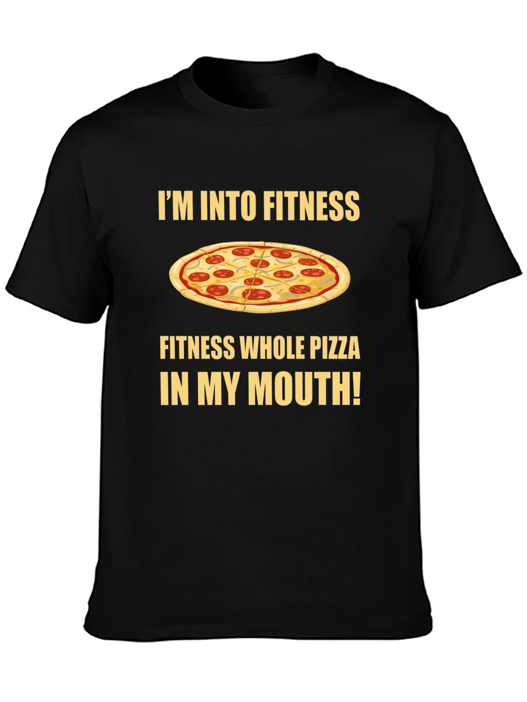 Fitness Whole Pizza T-Shirt - Foodie Apparel