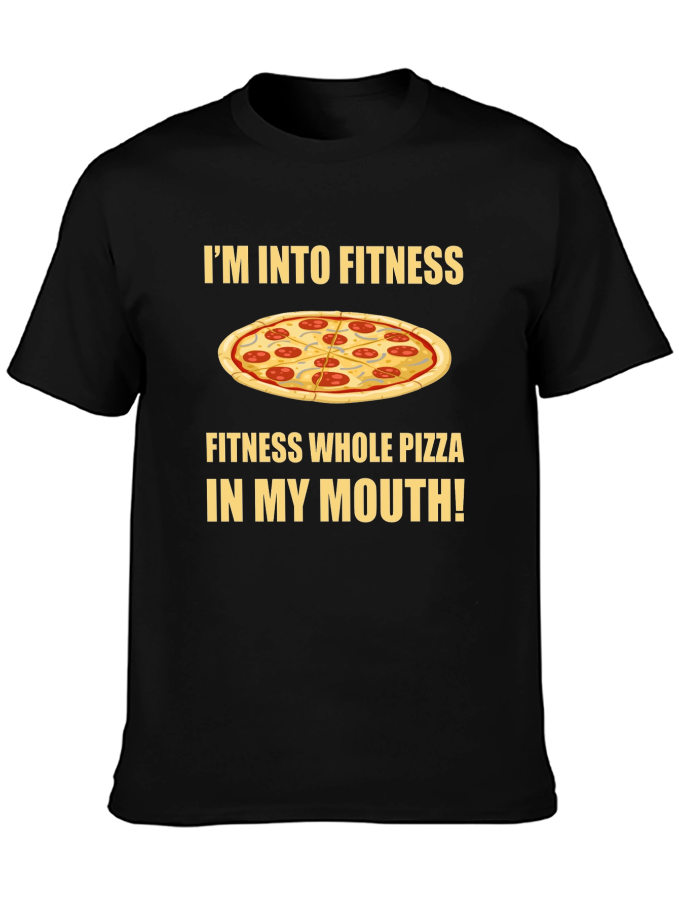 Fitness Whole Pizza T-Shirt - Foodie Apparel