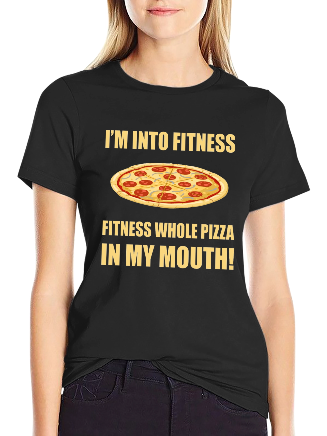 Fitness Whole Pizza T-Shirt - Foodie Apparel