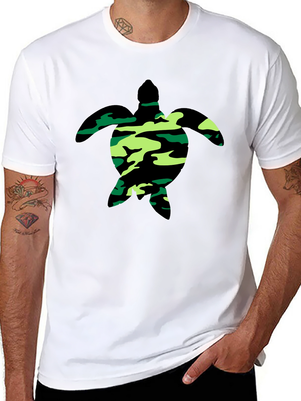 Camouflage Turtle Graphic Tee