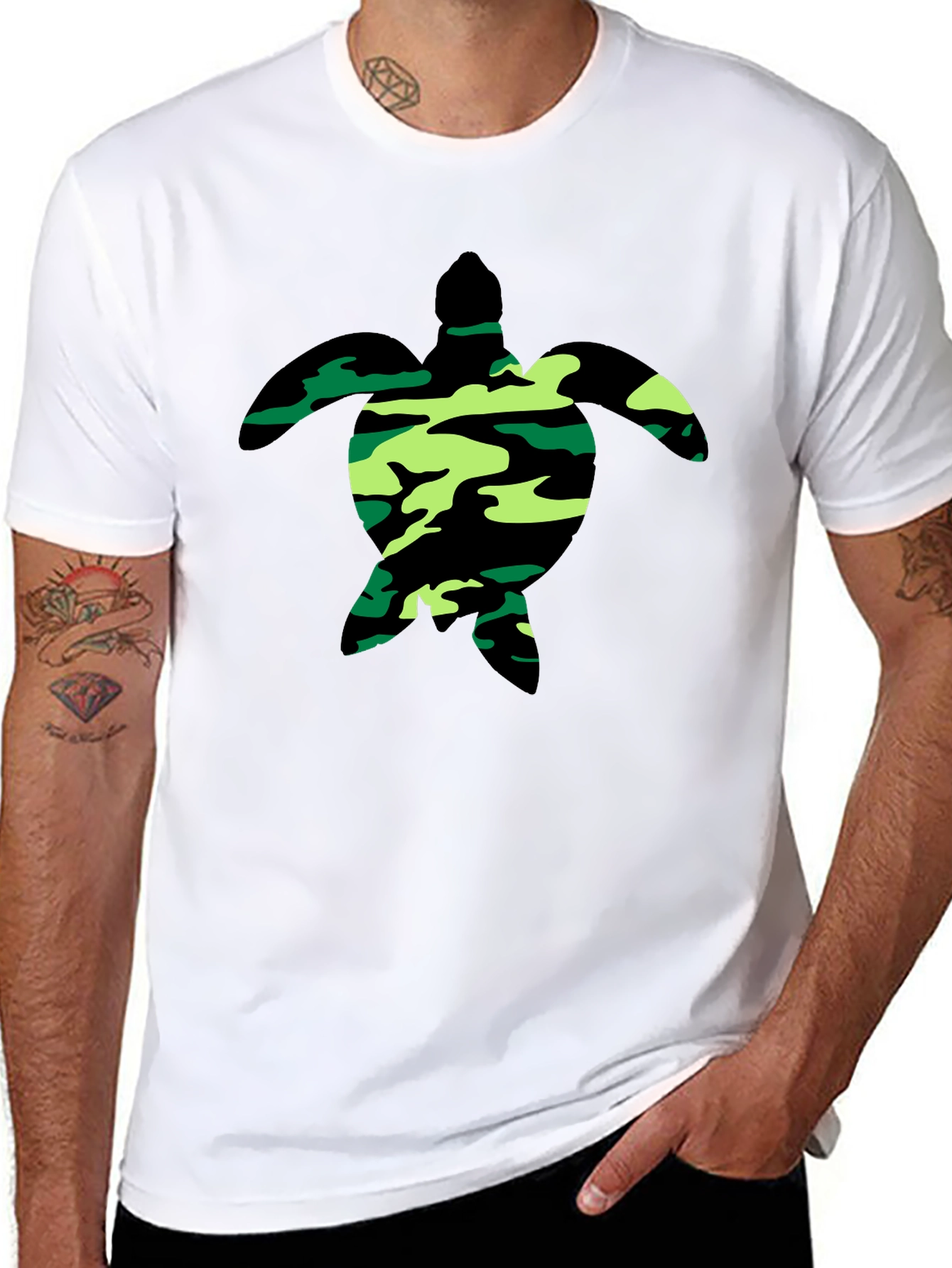 Camouflage Turtle Graphic Tee