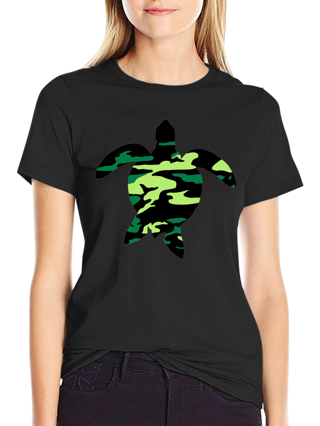 Camouflage Turtle Graphic Tee