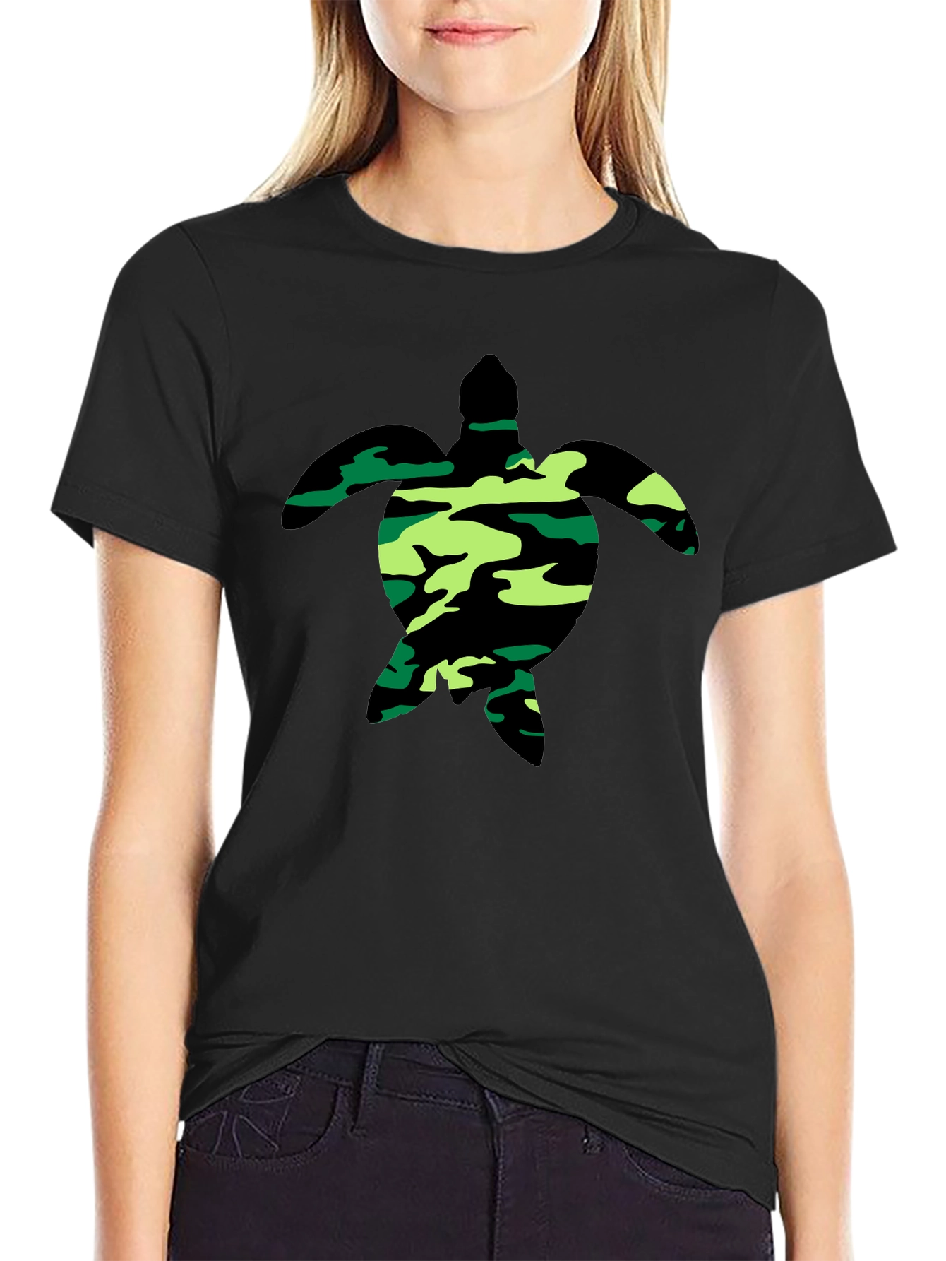 Camouflage Turtle Graphic Tee