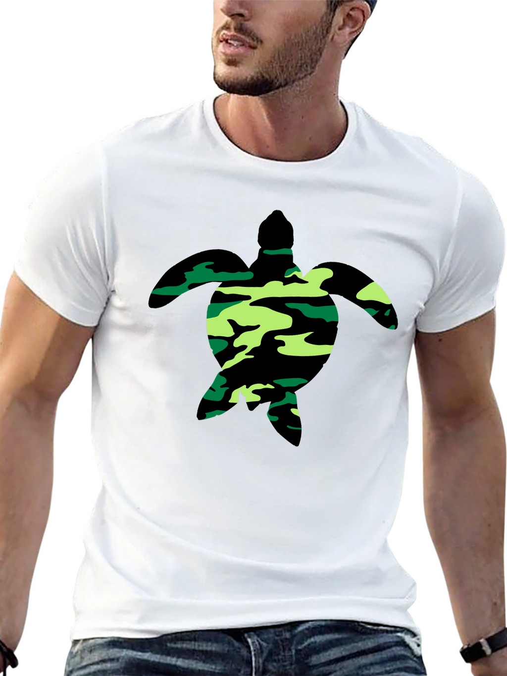 Camouflage Turtle Graphic Tee