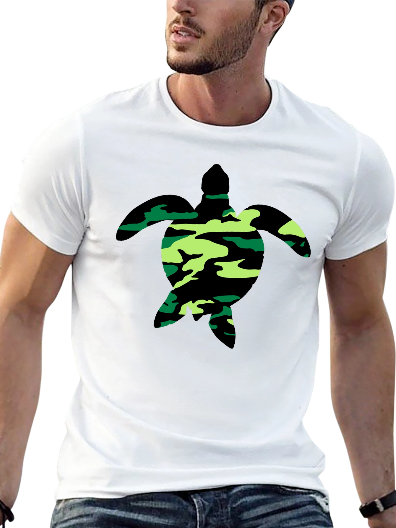 Camouflage Turtle Graphic Tee