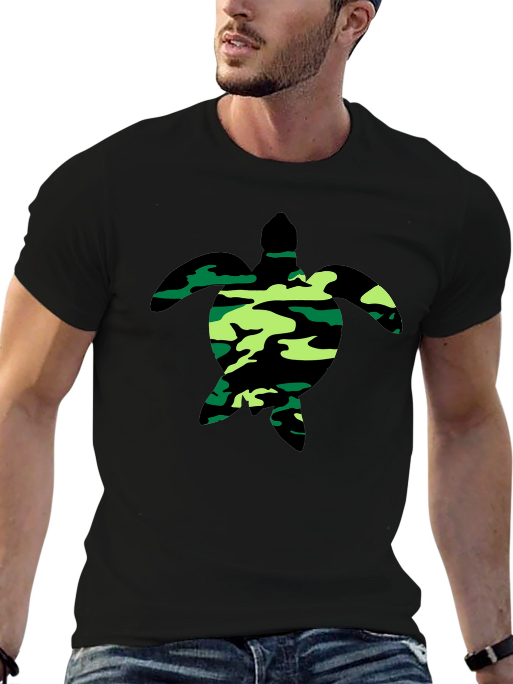 Camouflage Turtle Graphic Tee