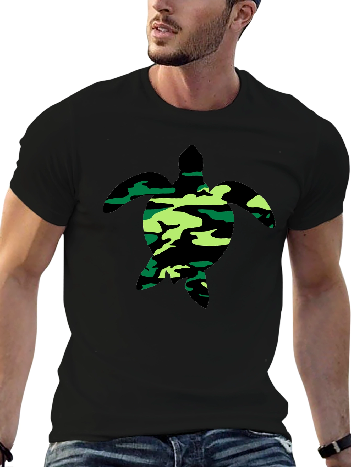 Camouflage Turtle Graphic Tee