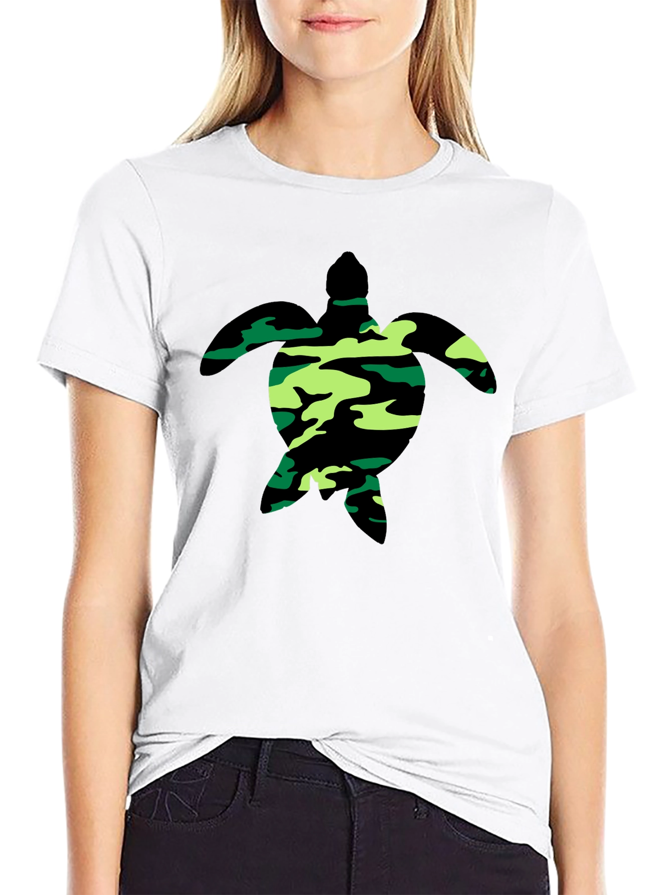 Camouflage Turtle Graphic Tee
