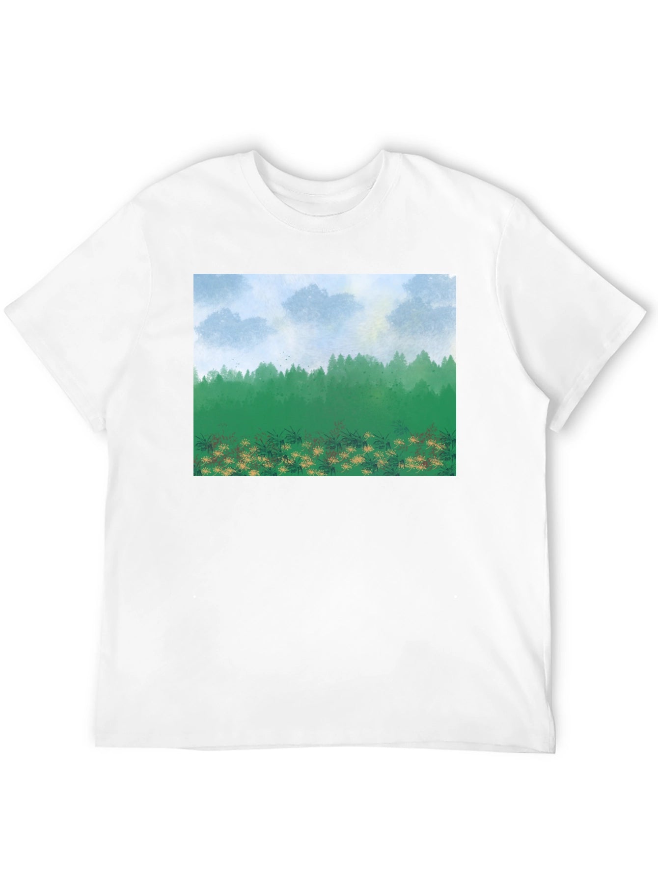 Natures Vista Graphic Tee - Black Cotton Comfort