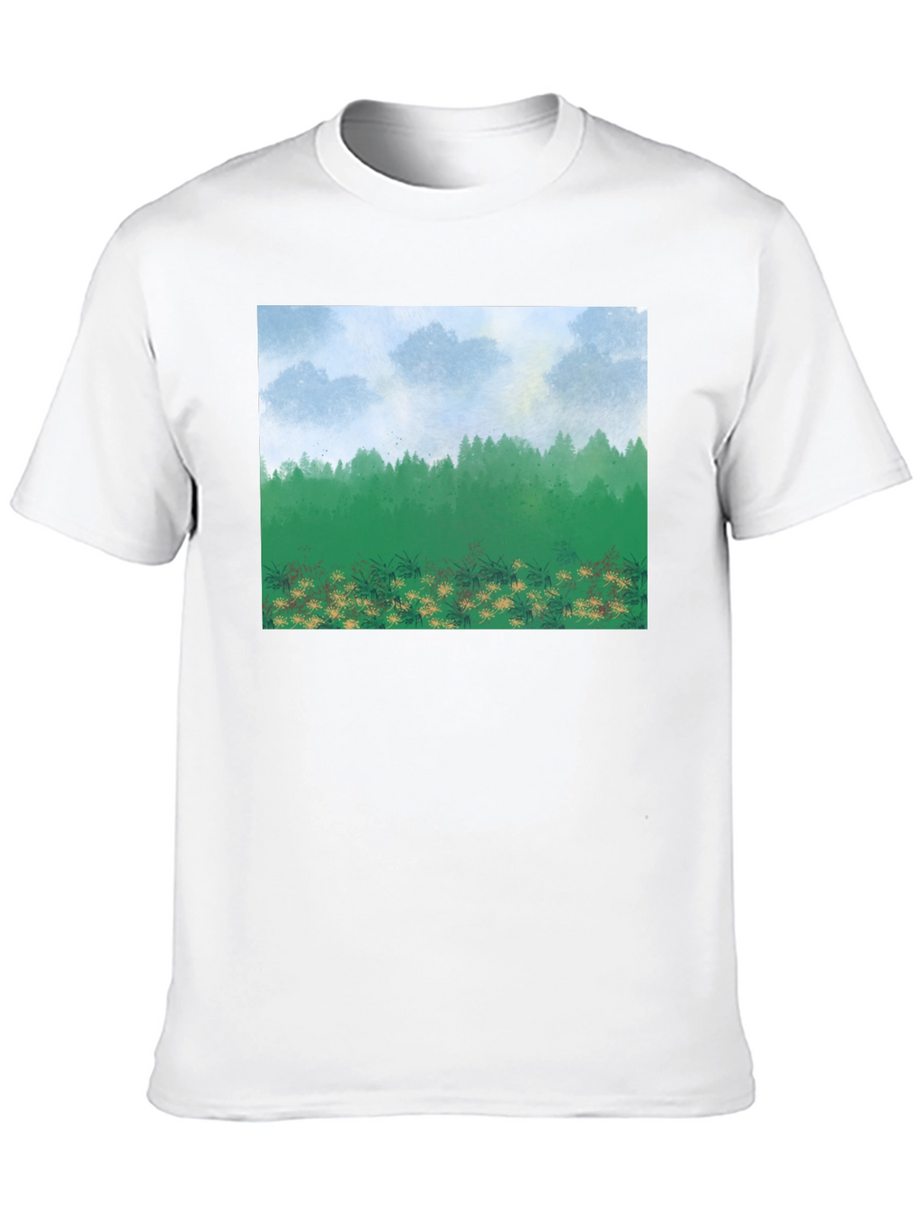 Natures Vista Graphic Tee - Black Cotton Comfort
