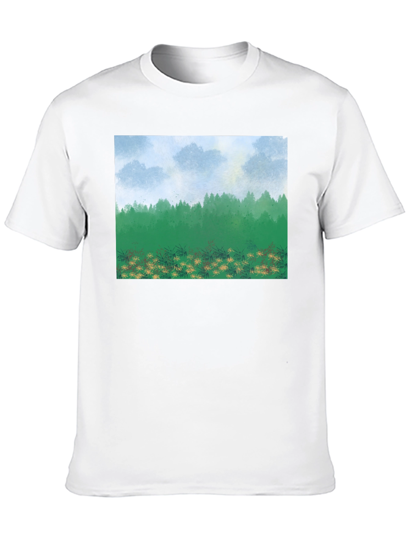 Natures Vista Graphic Tee - Black Cotton Comfort