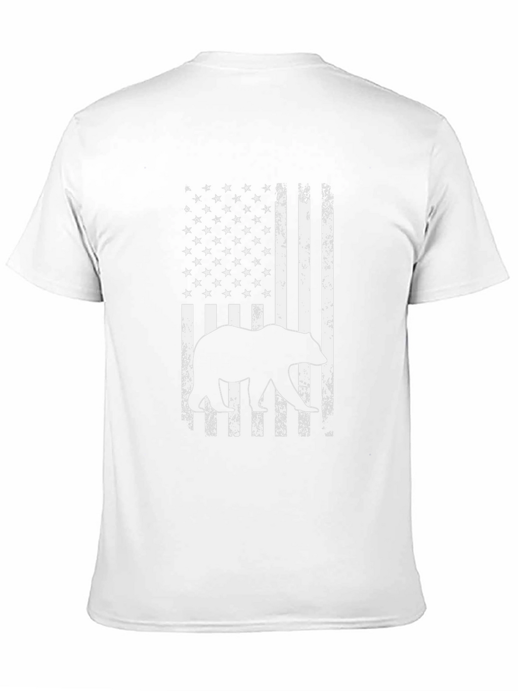 American Flag Bear Graphic T-Shirt