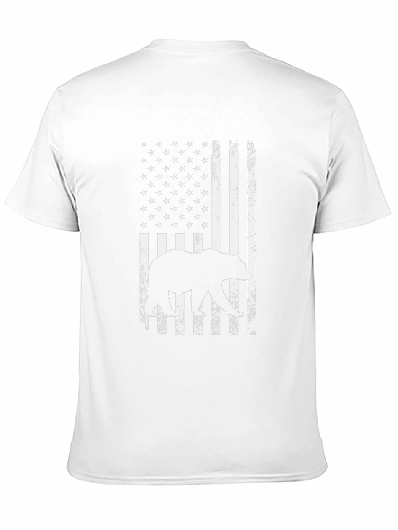 American Flag Bear Graphic T-Shirt