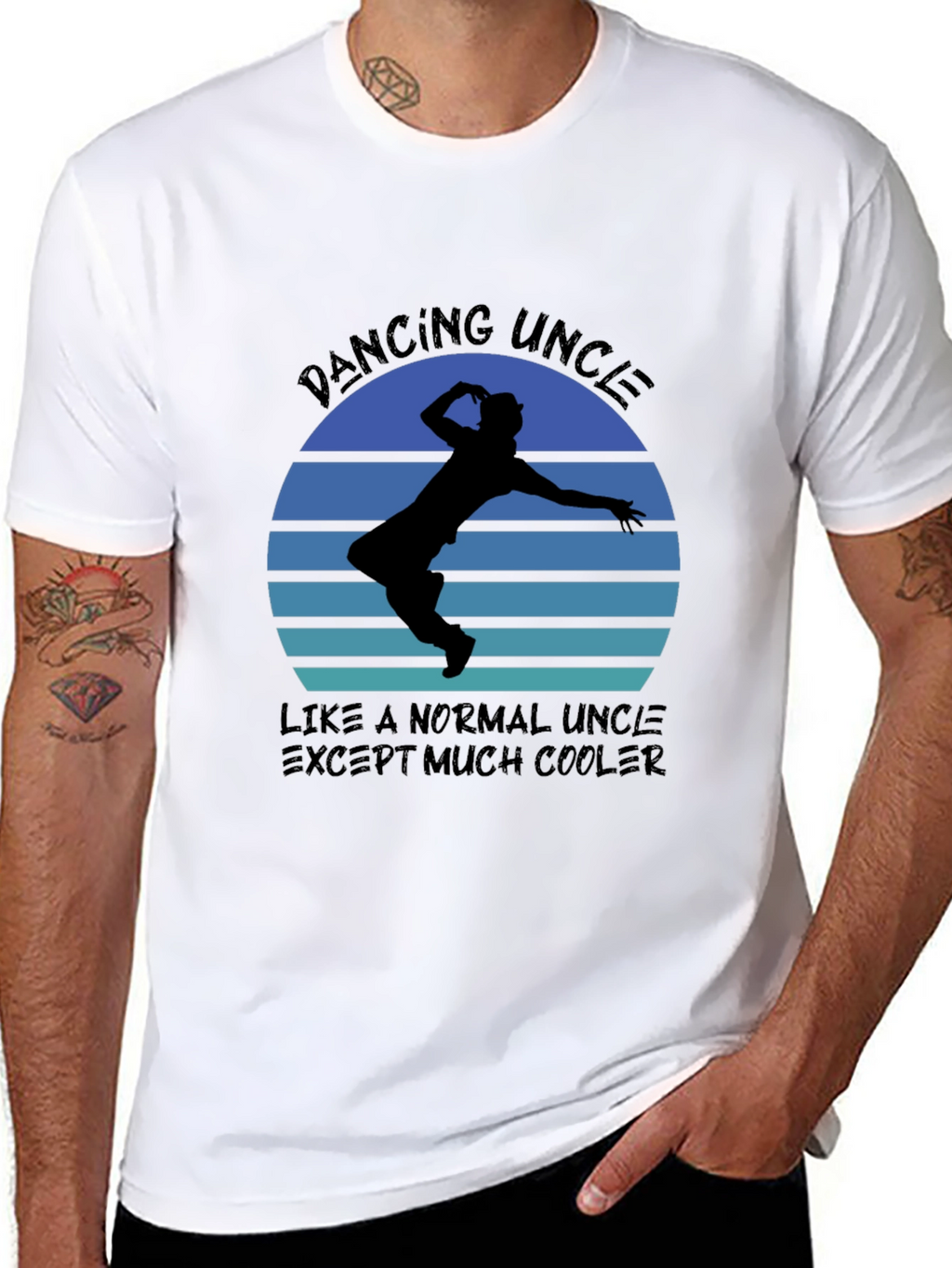 Dancing Uncle T-Shirt - Cool Graphic Tee