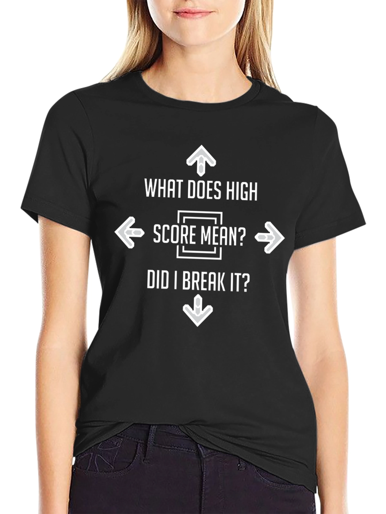 High Score? Funny Gamer Graphic T-Shirt