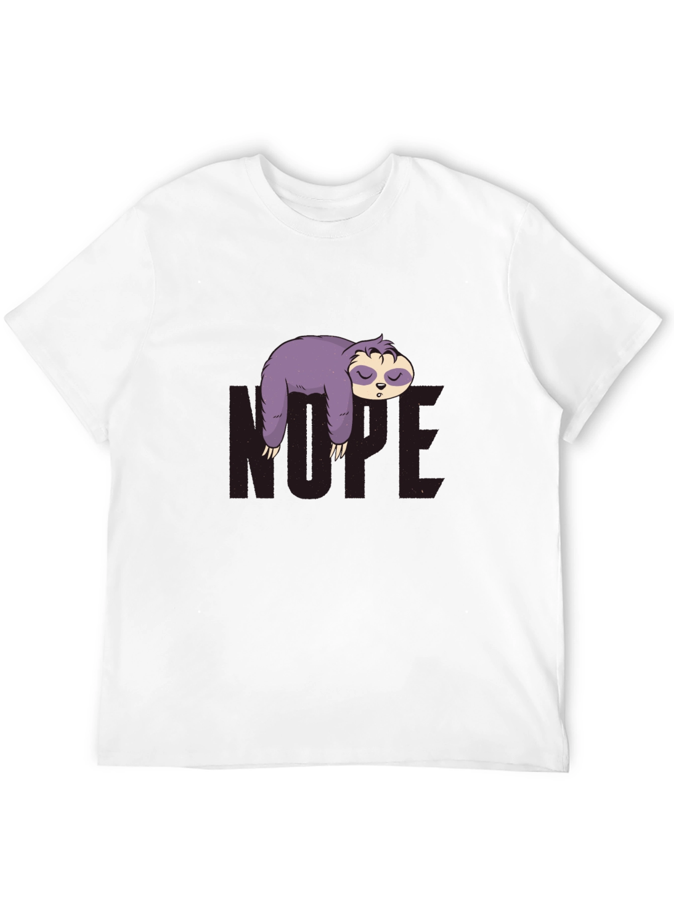 Nope Sloth Graphic Tee - Relaxed Fit