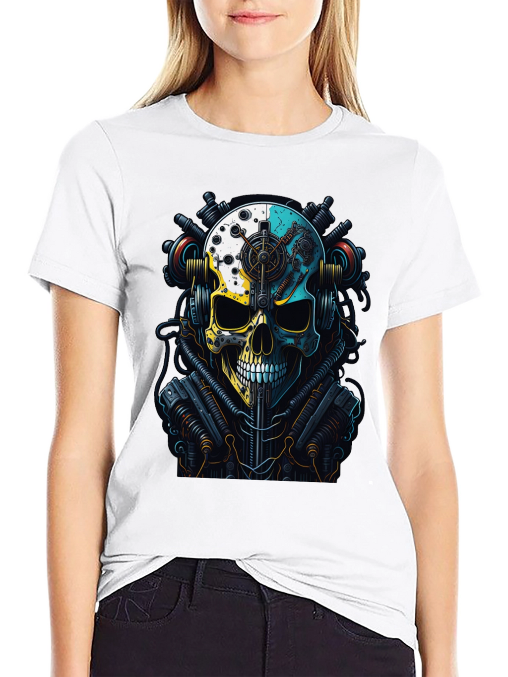 Steampunk Skull Graphic T-Shirt