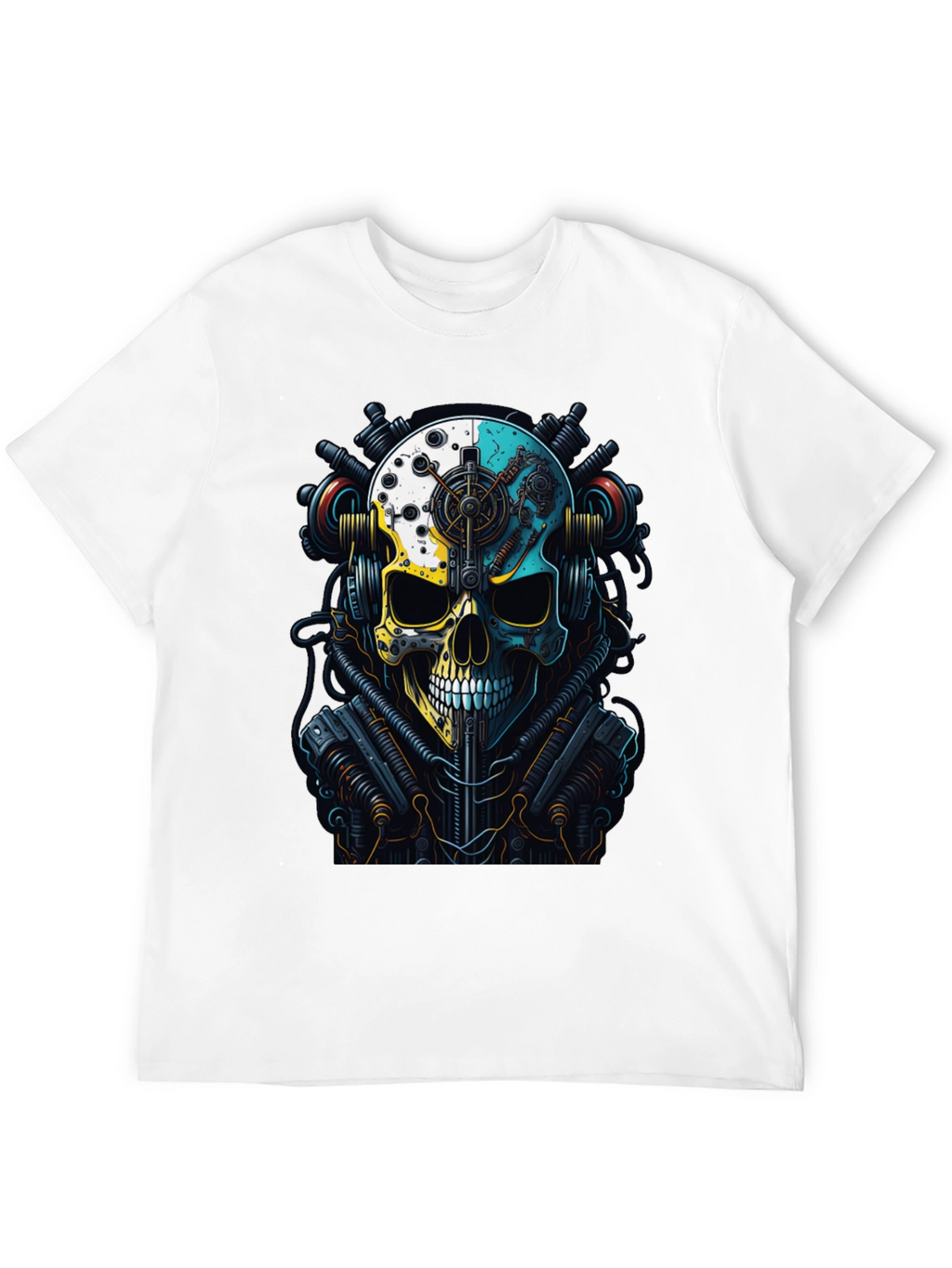 Steampunk Skull Graphic T-Shirt