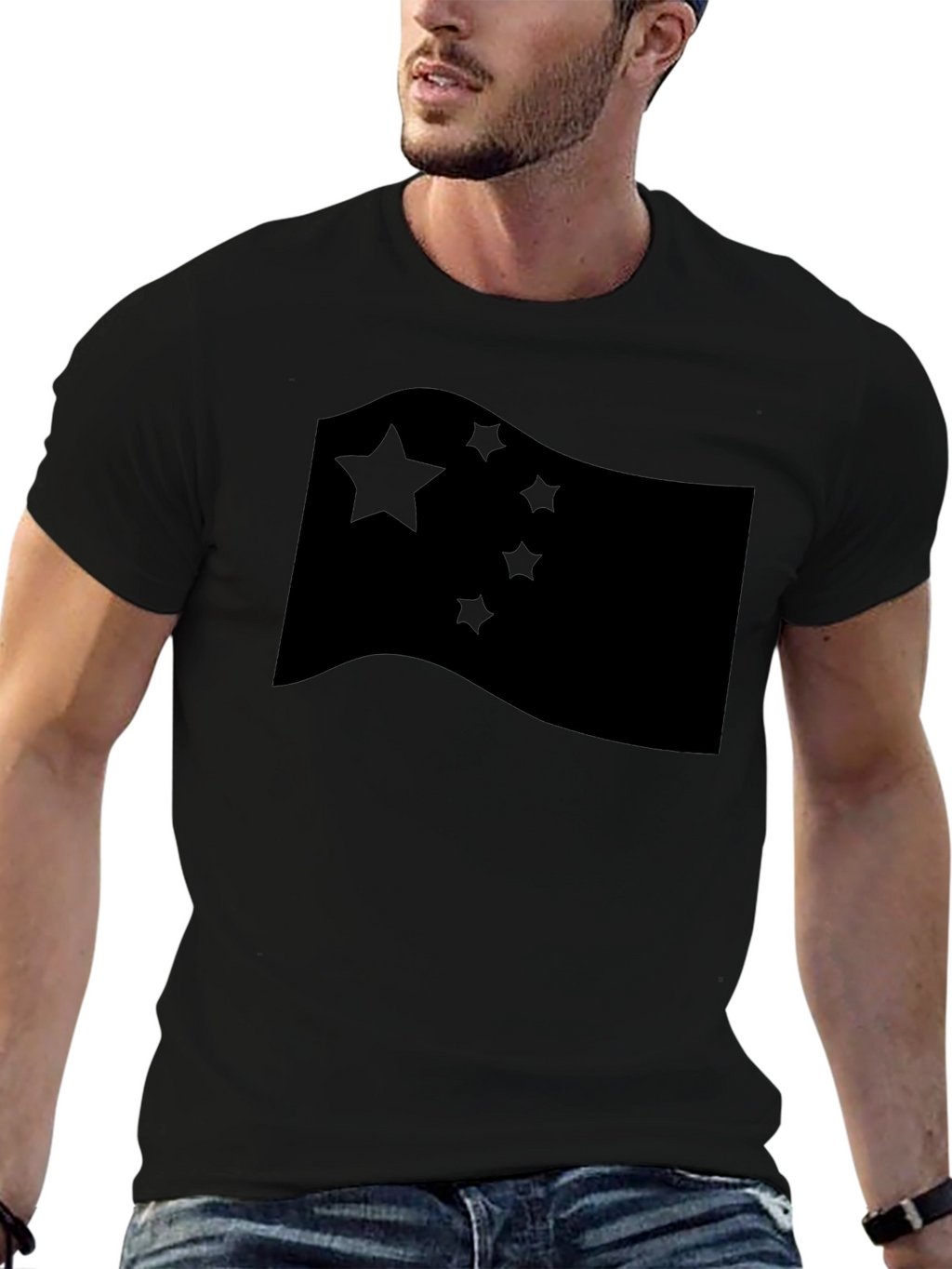 China Flag Graphic T-Shirt Crew Neck Casual Style