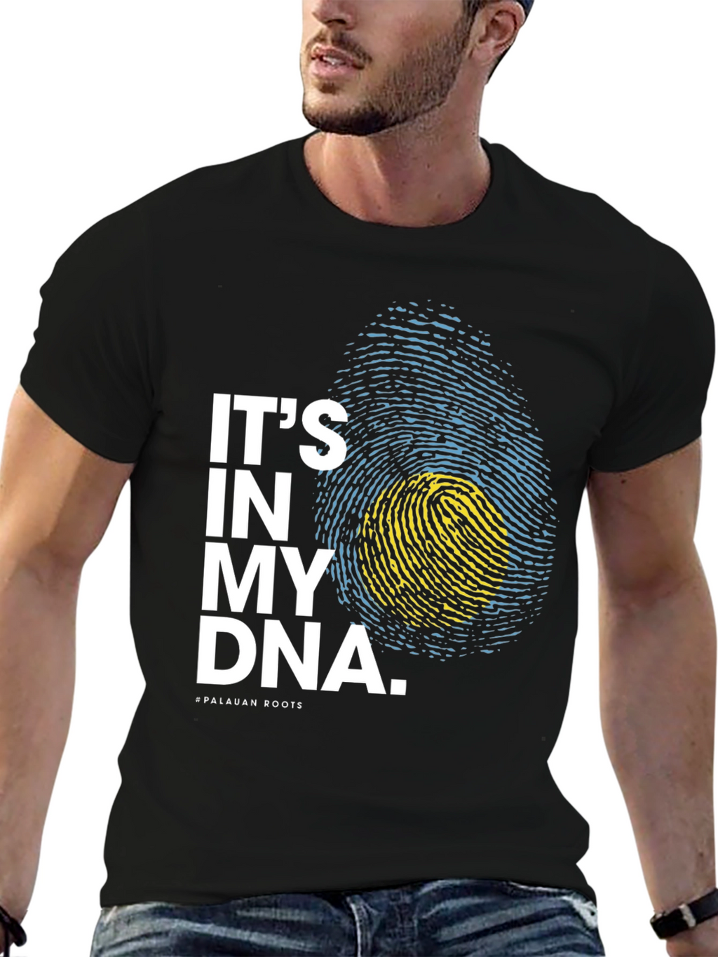 Palau Pride DNA Fingerprint Graphic Tee