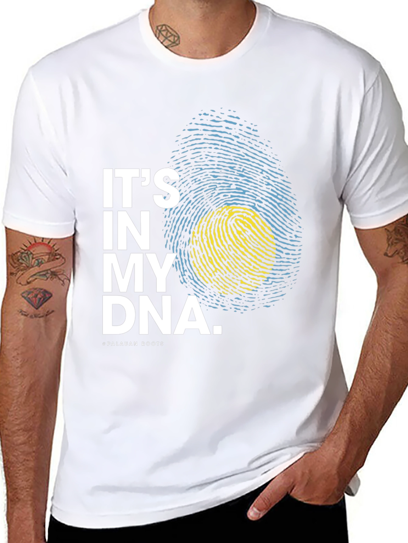 Palau Pride DNA Fingerprint Graphic Tee