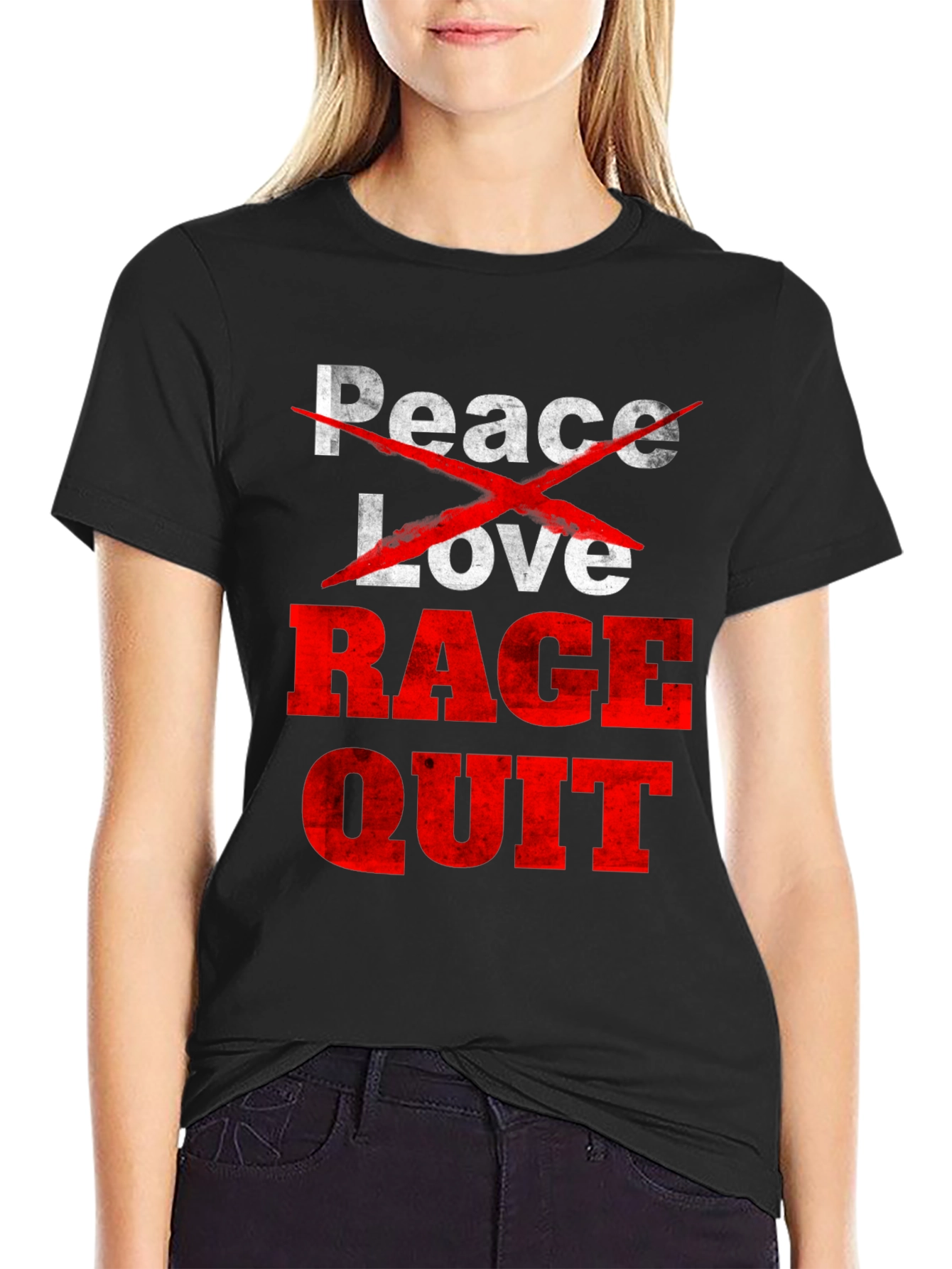 Peace Love Rage Quit Graphic Tee