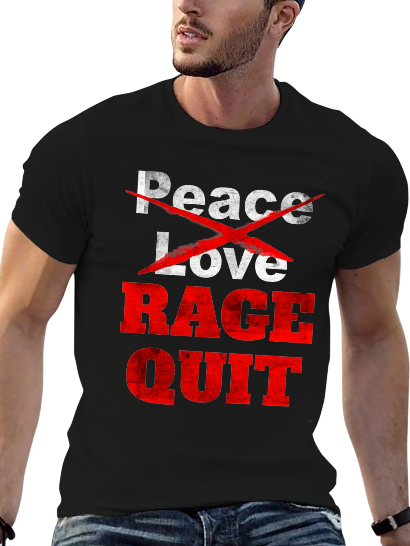 Peace Love Rage Quit Graphic Tee