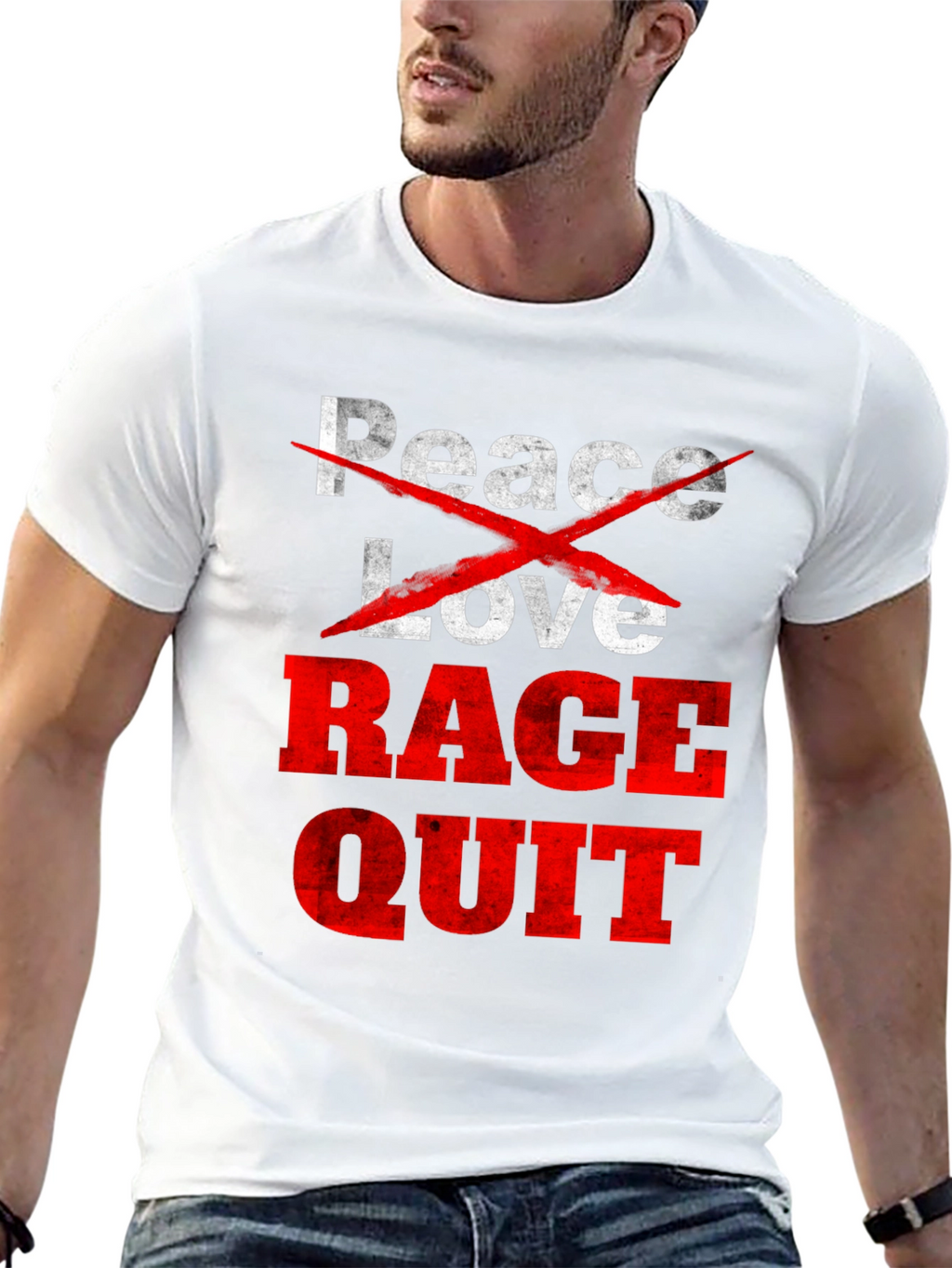 Peace Love Rage Quit Graphic Tee