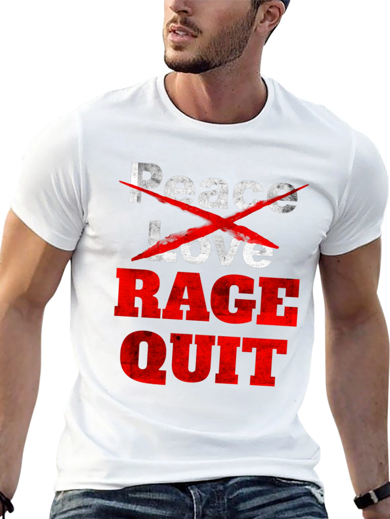 Peace Love Rage Quit Graphic Tee