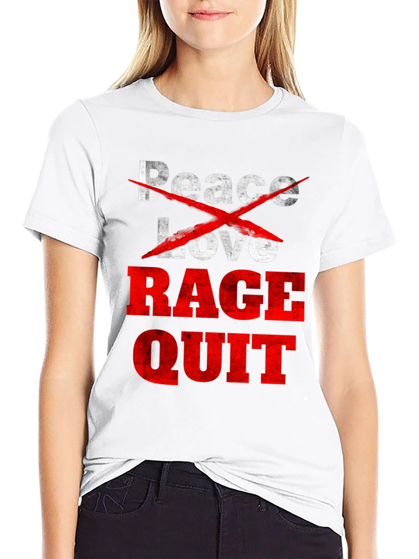 Peace Love Rage Quit Graphic Tee