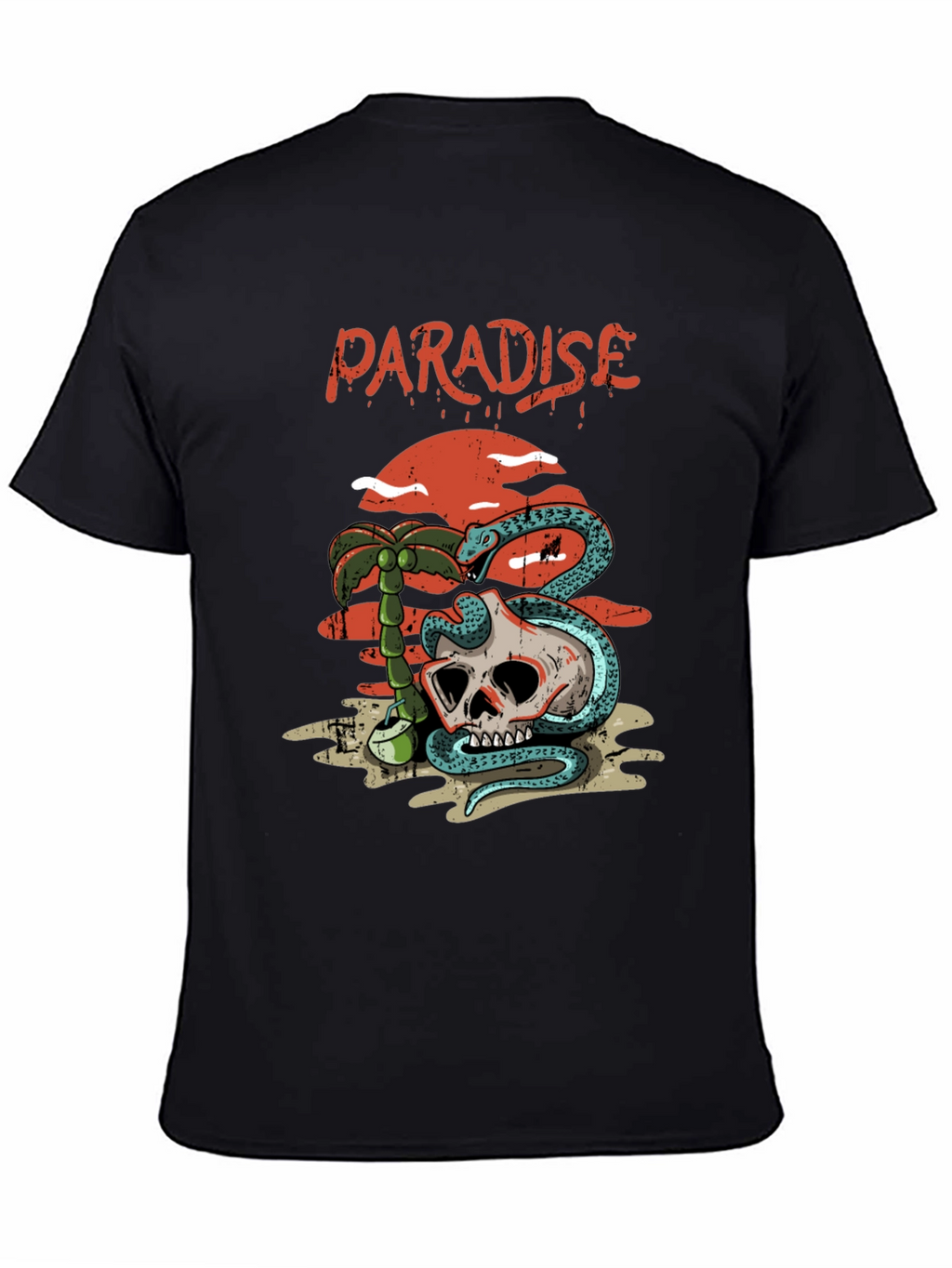 Paradise Skull Graphic T-Shirt