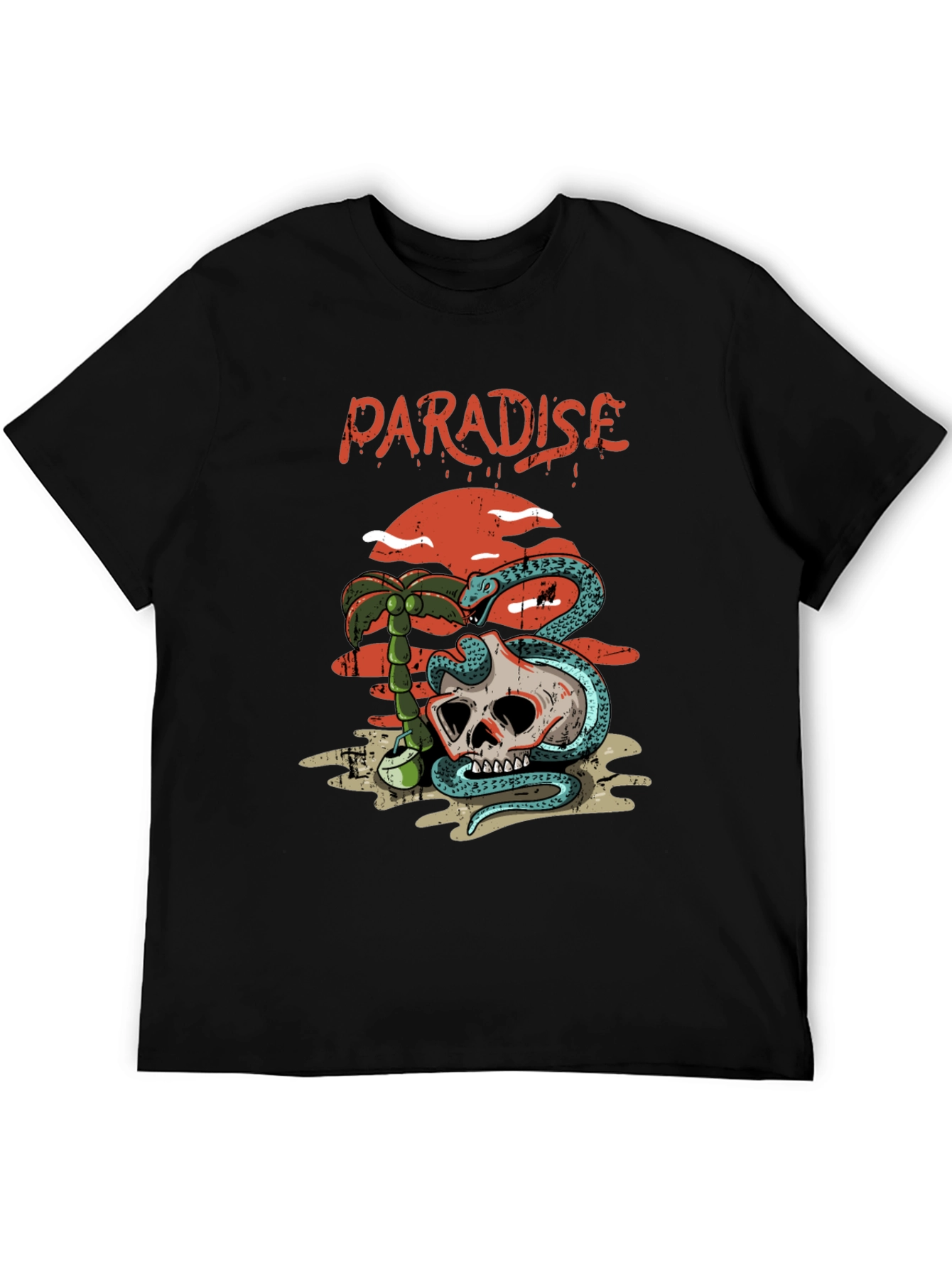 Paradise Skull Graphic T-Shirt