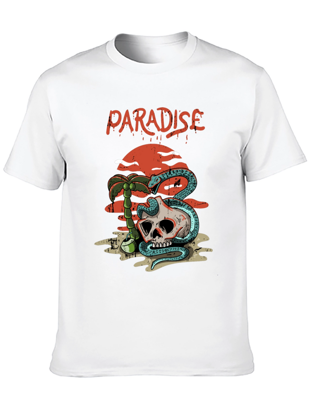 Paradise Skull Graphic T-Shirt