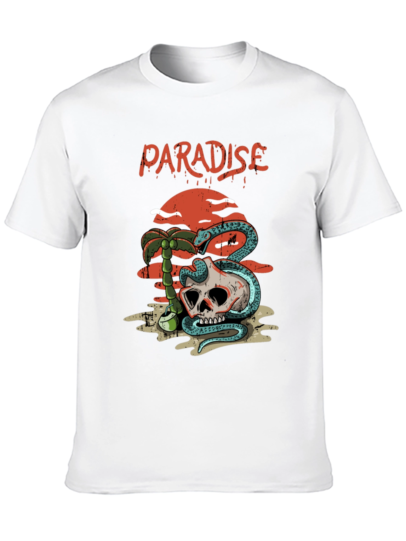 Paradise Skull Graphic T-Shirt
